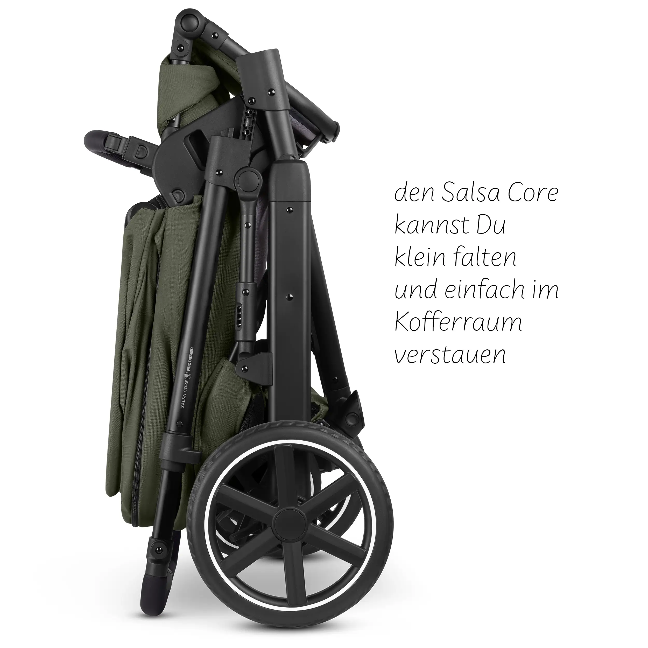 4in1 Kinderwagen-Set Salsa Core inkl. Babyschale Calla mit Liegefunktion & Isofix Base Root - Olive